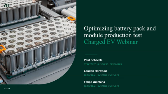 Optimizing Battery Pack and Module Production Test for EVs